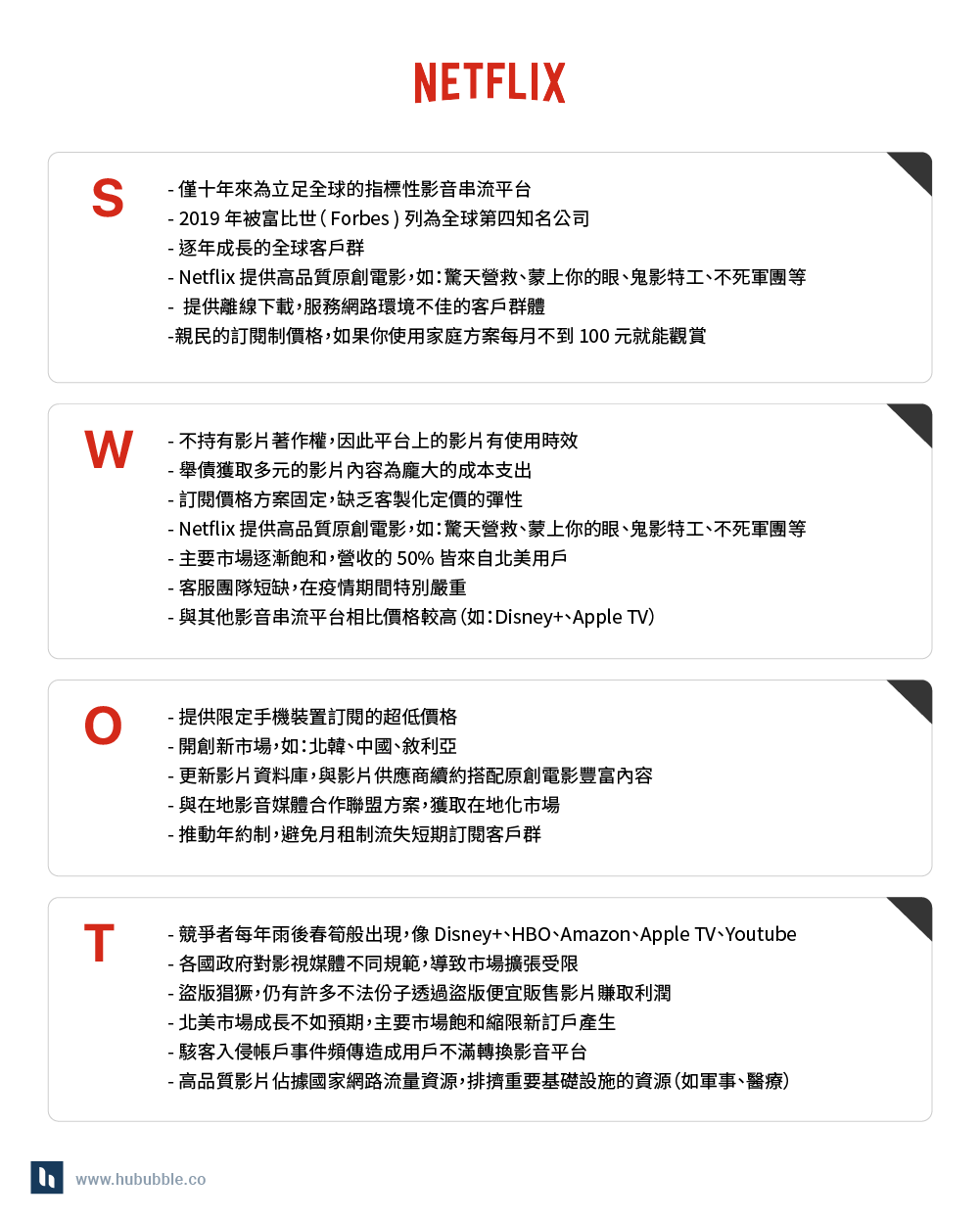 SWOT_netflix_SWOT分析案例_SWOT分析、強弱危機分析