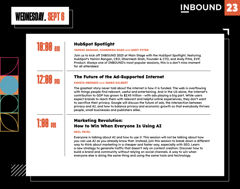 hubspot-inbound_INBOUND 2023 YouTube Livestream Agenda